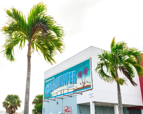 Welcome to Clearwater Beach Mural by Matt McAllister on Crabby_s Dockside - Clearwater Beach